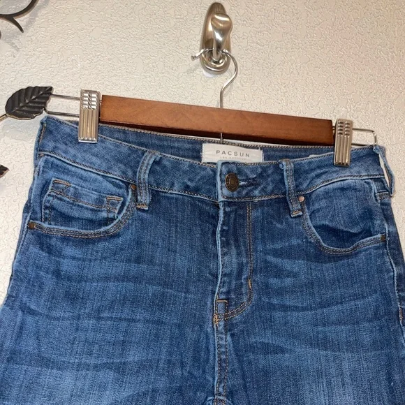 PacSun Mid-Rise Skinniest Blue Jeans Stretch Size 24 - Picture 3 of 6